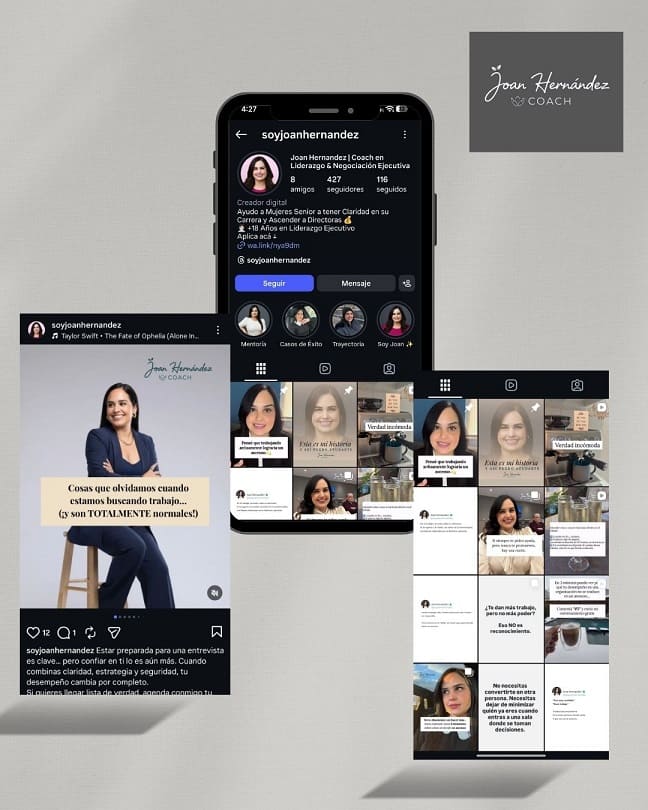 Perfil Instagram Joan Hernández Coach