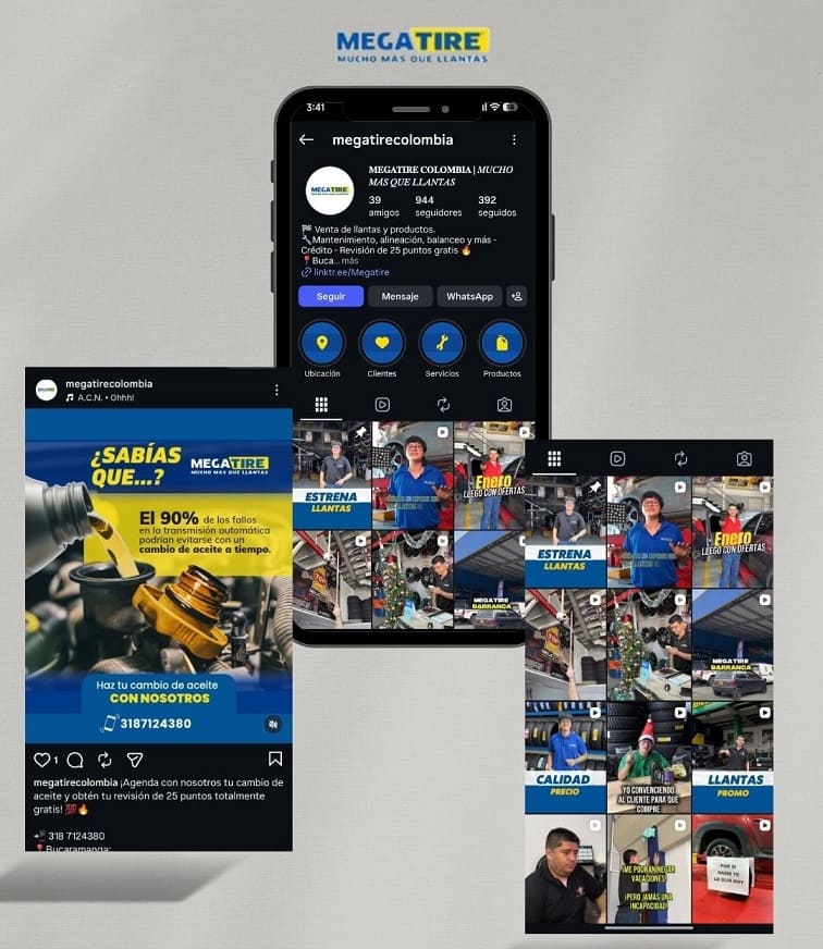 Instagram MegaTire Colombia